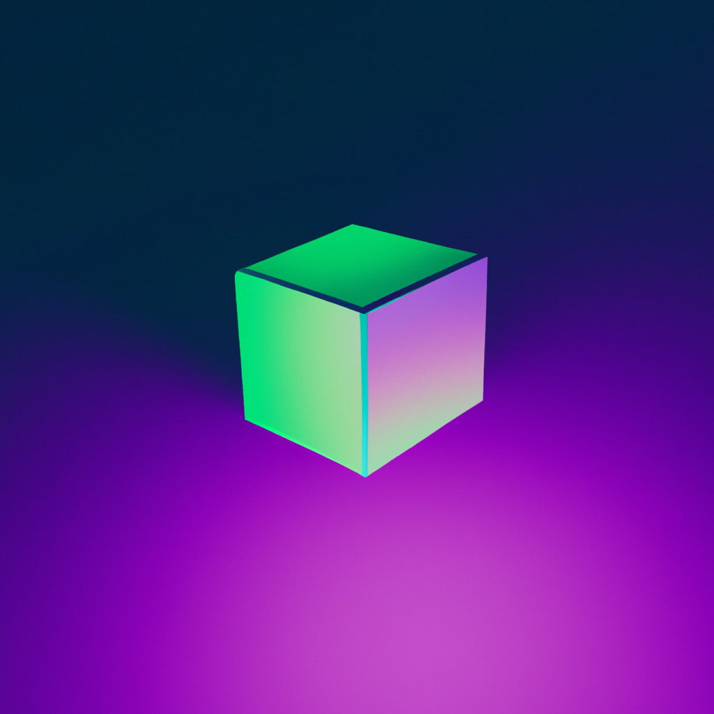 Логотип Luminary Labs — градиентный куб